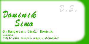 dominik simo business card